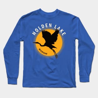 Holden Lake in Michigan Heron Sunrise Long Sleeve T-Shirt